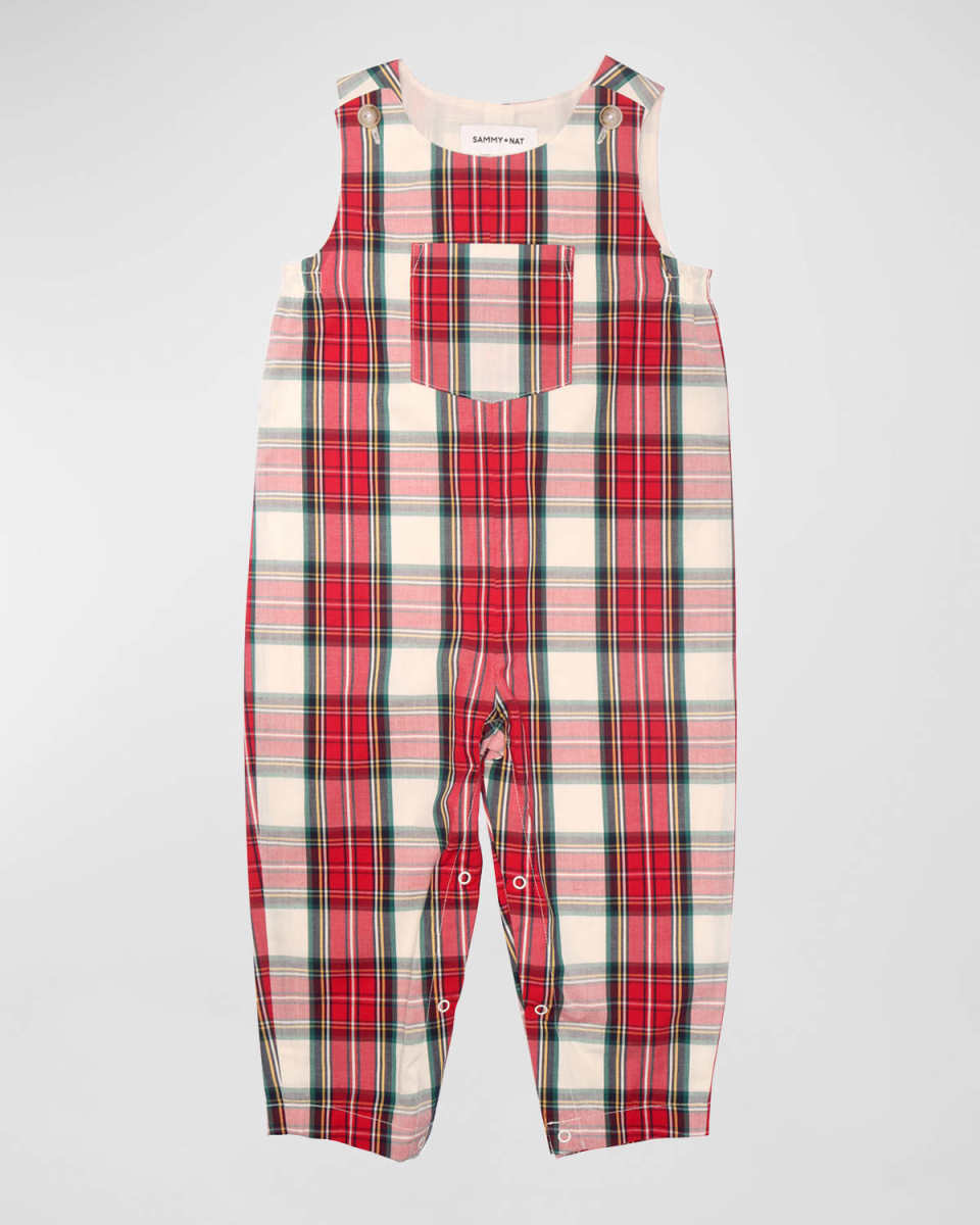 Kid's James Holiday Tartan Coverall, Size Newborn-24